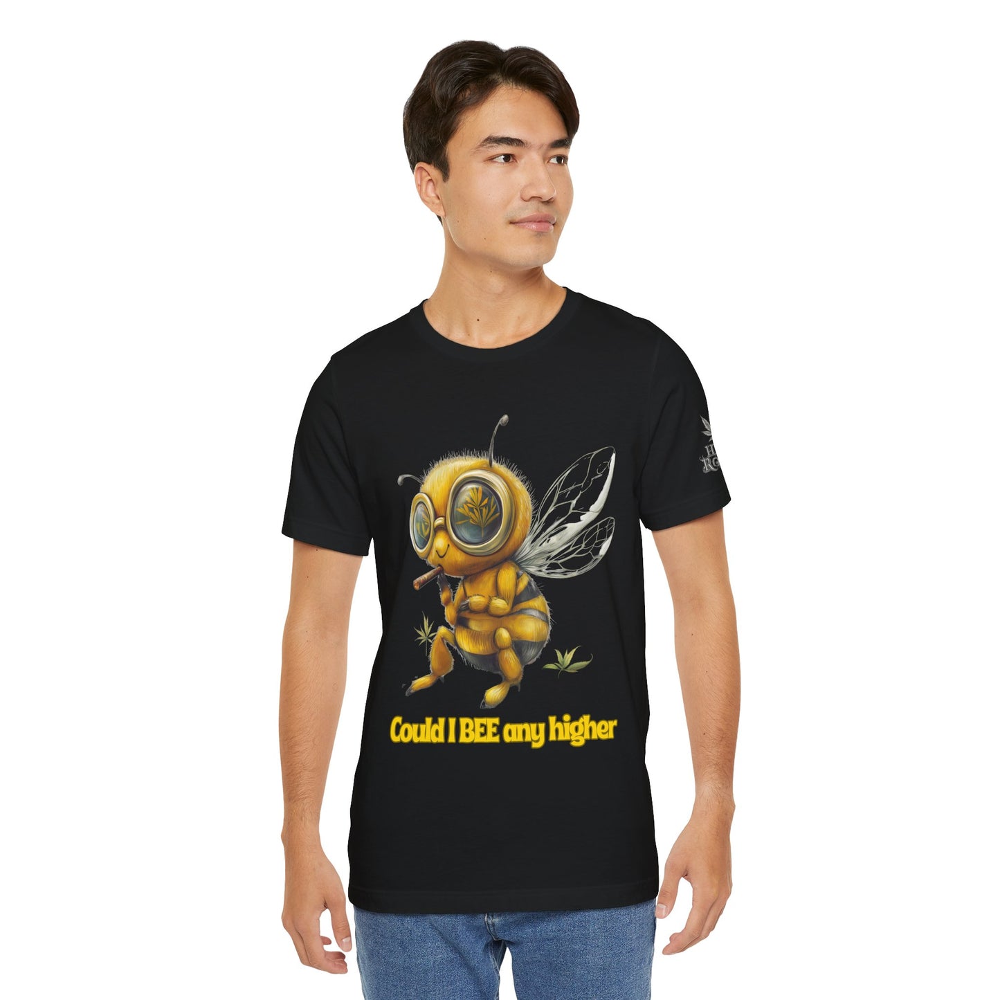 Could I BEE Any Higher - Funny Cannabis Bee 420 Unisex T-Shirt"