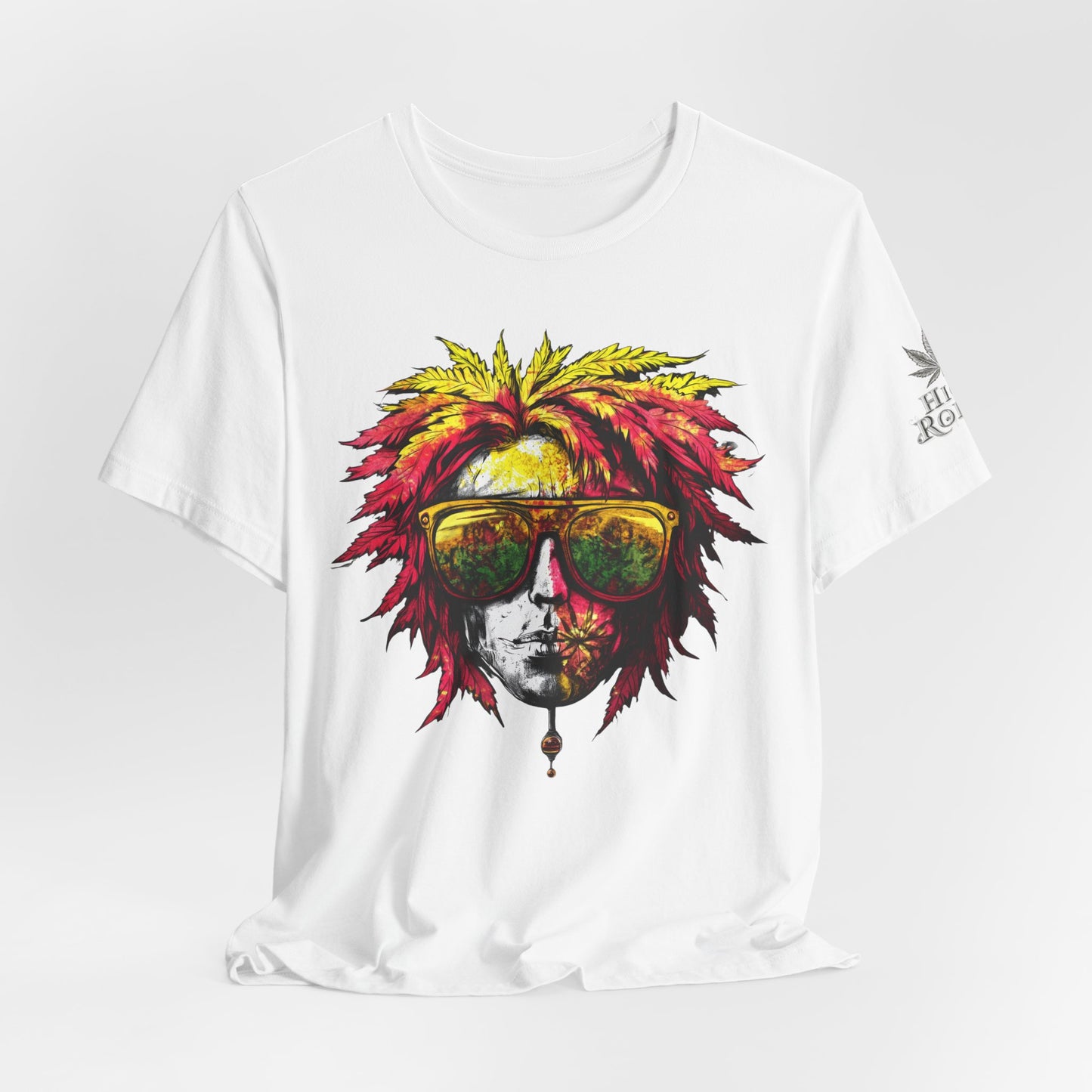 Rasta Cannabis Portrait Tee - Reggae Culture Art Design | High Roller