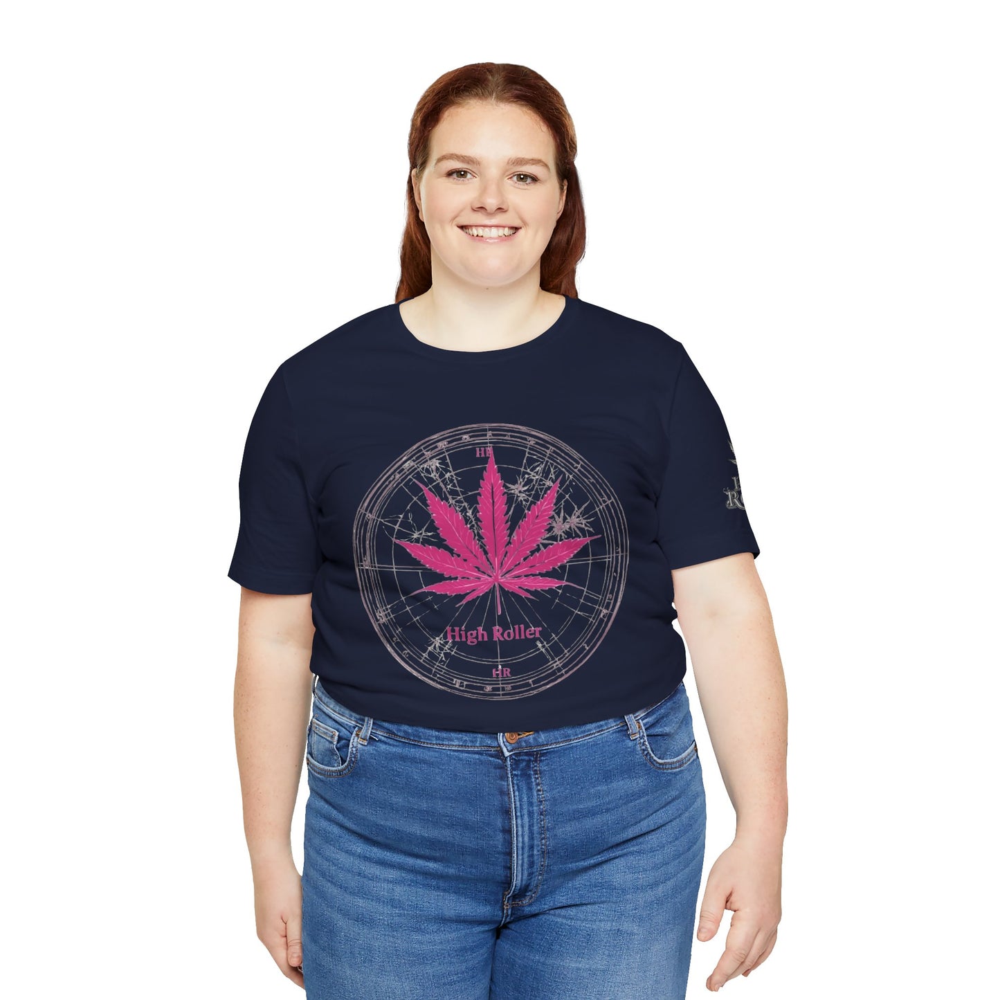 Cannabis Compass Tee - Navigation Leaf Art Design | High Roller