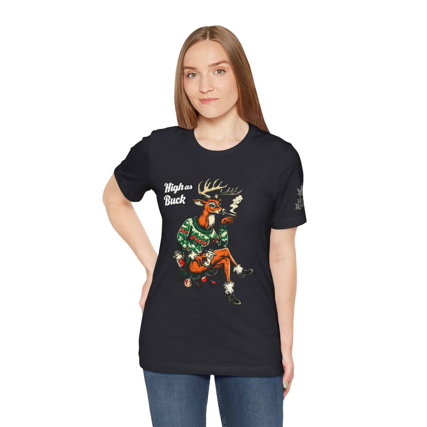 HIGH AS BUCK CHRISTMAS™ | PREMIUM HOLIDAY CANNABIS TEE