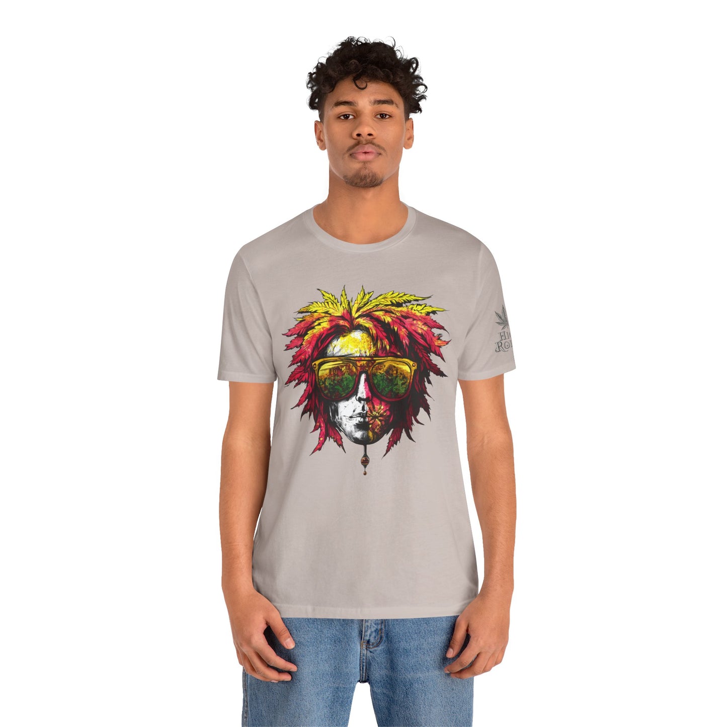 Rasta Cannabis Portrait Tee - Reggae Culture Art Design | High Roller