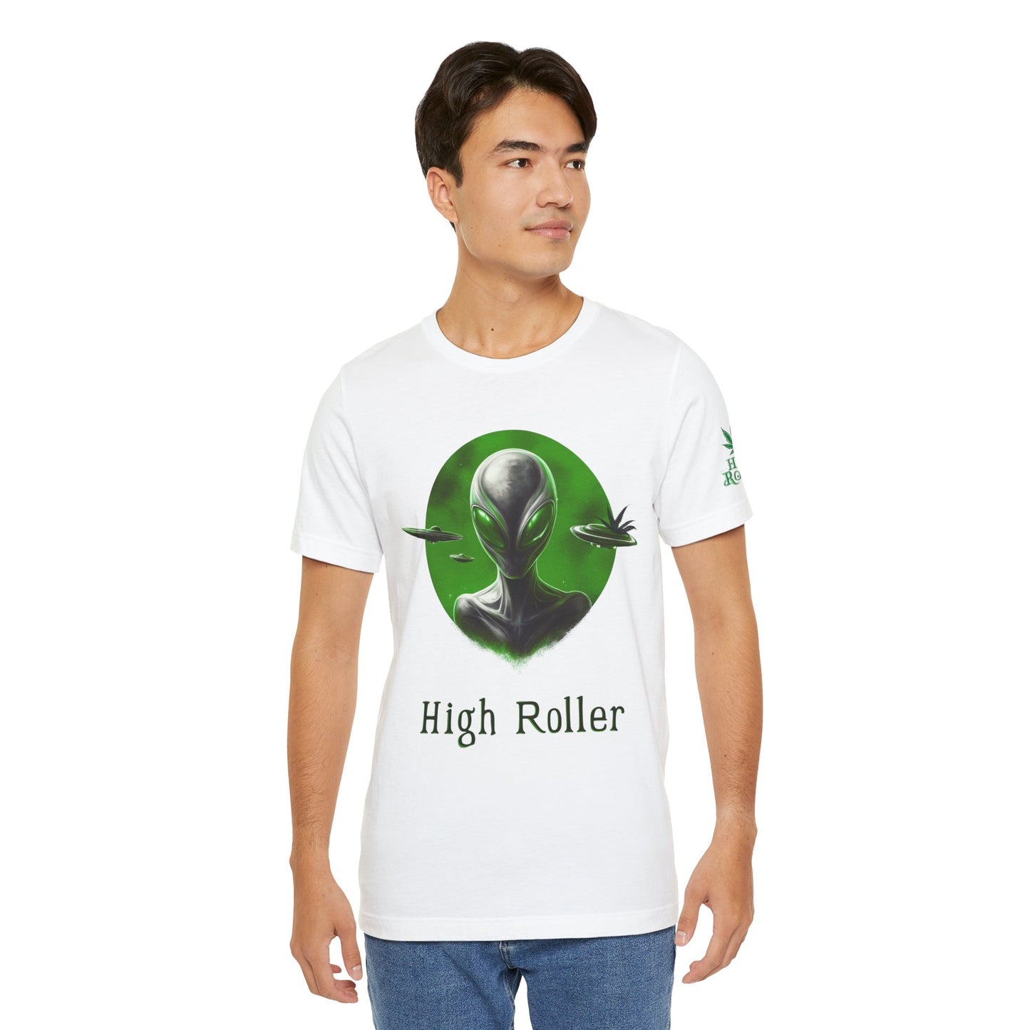 Alien Cannabis Tee - UFO Culture Art Design | High Roller