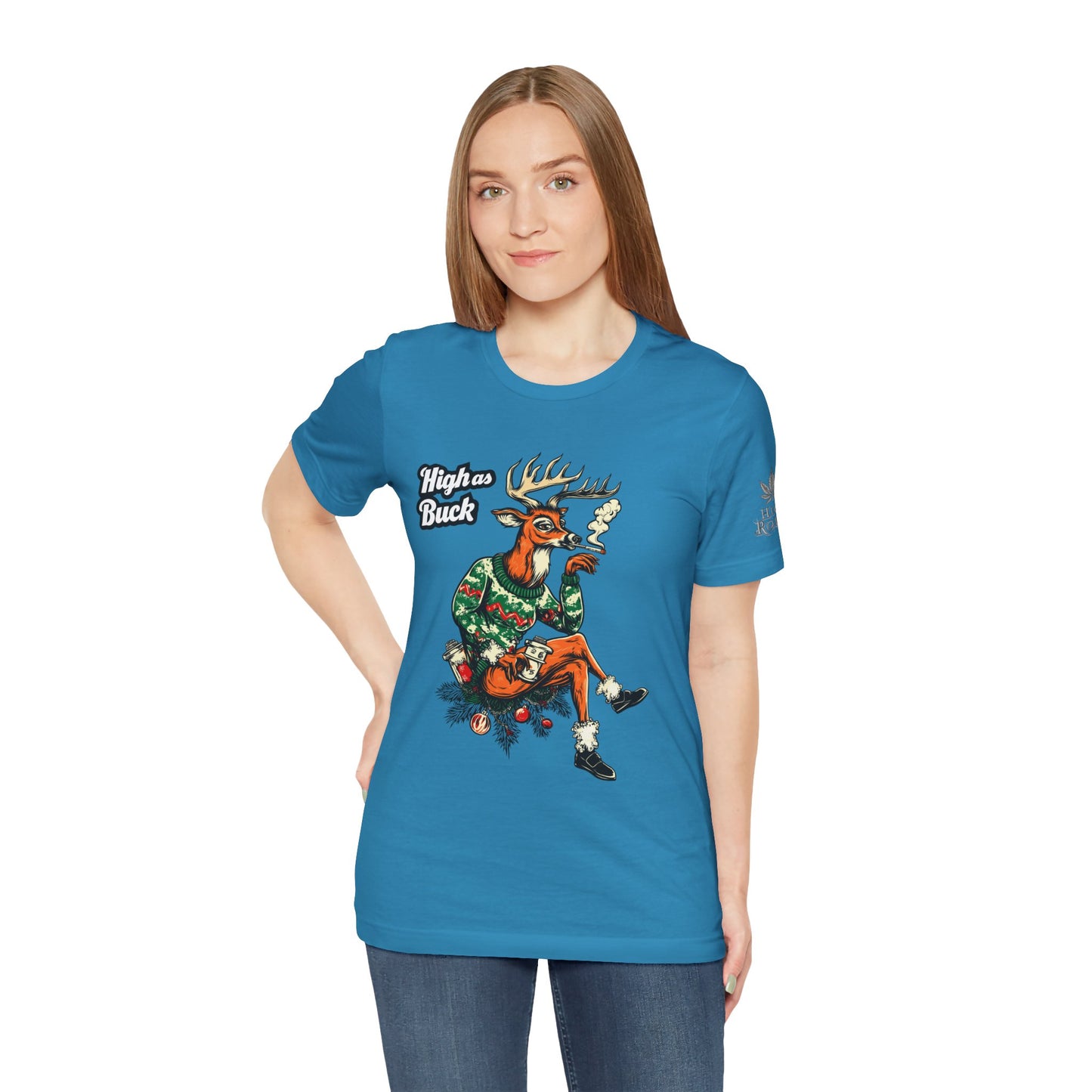 HIGH AS BUCK CHRISTMAS™ | PREMIUM HOLIDAY CANNABIS TEE
