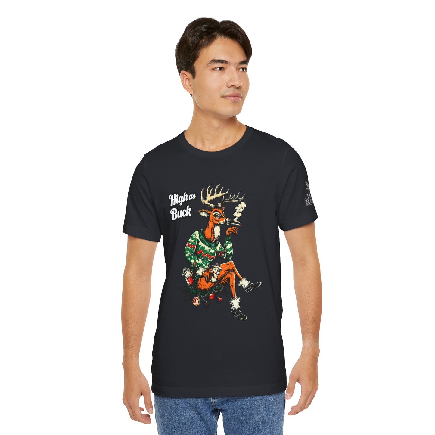 HIGH AS BUCK CHRISTMAS™ | PREMIUM HOLIDAY CANNABIS TEE