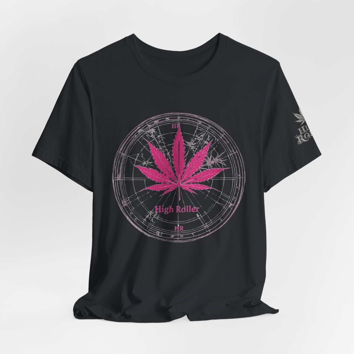 Cannabis Compass Tee - Navigation Leaf Art Design | High Roller