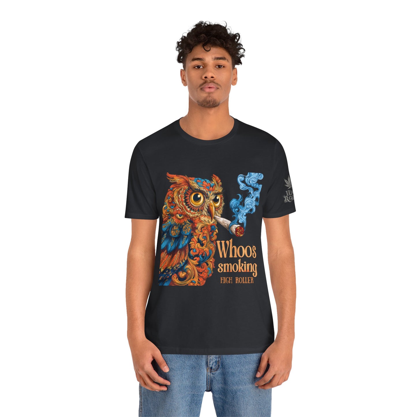 Whoos Smoking Owl Tee - Wise Cannabis Art Design | High Roller
