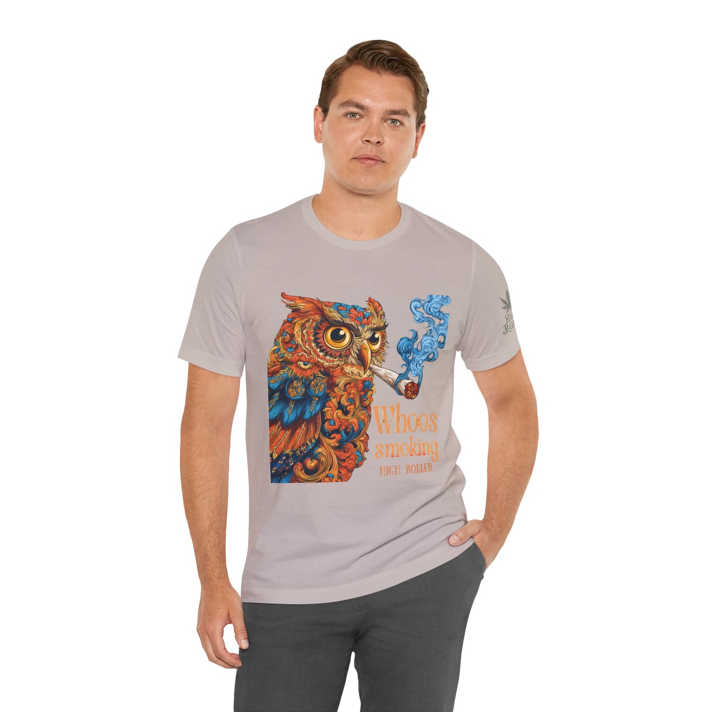 Whoos Smoking Owl Tee - Wise Cannabis Art Design | High Roller