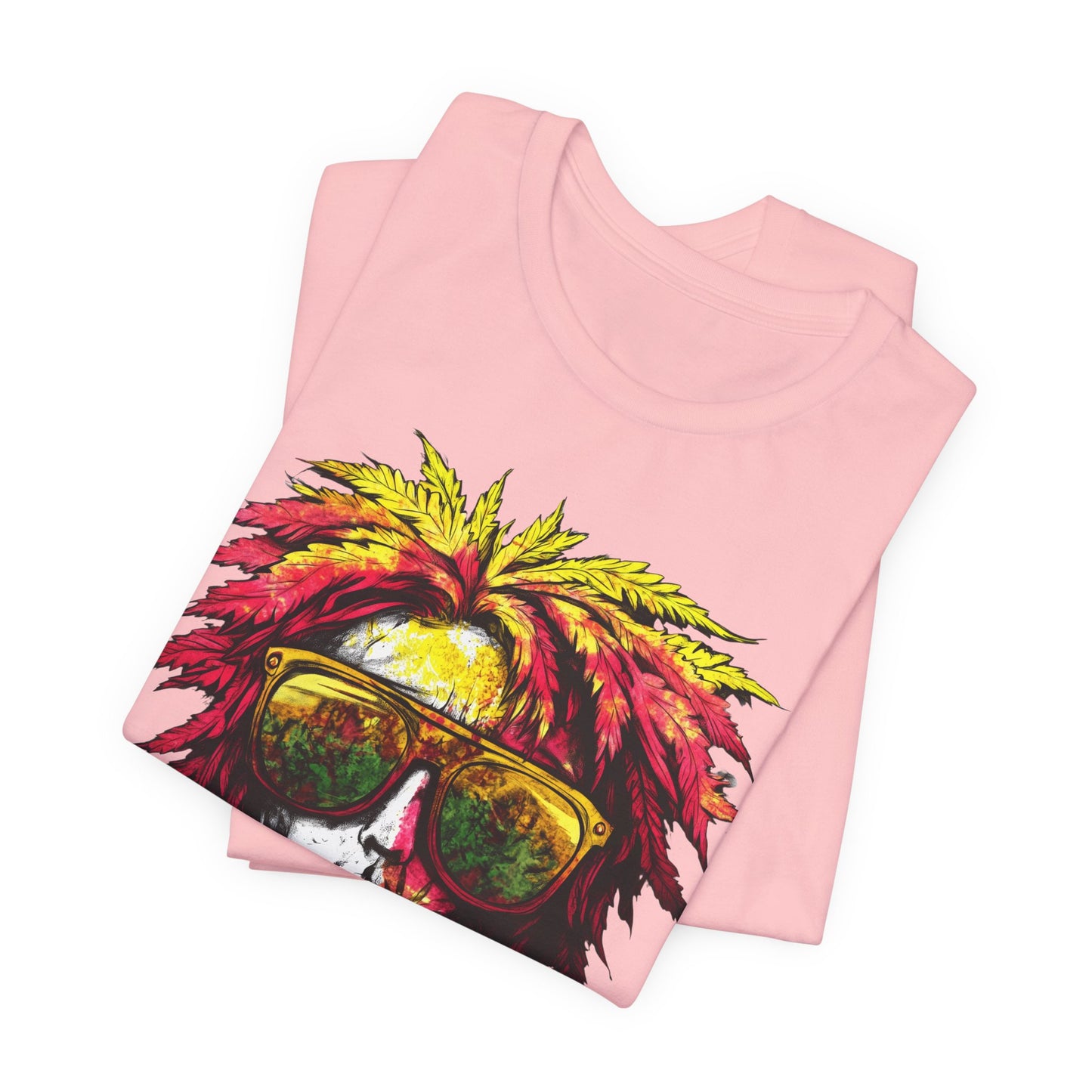 Rasta Cannabis Portrait Tee - Reggae Culture Art Design | High Roller