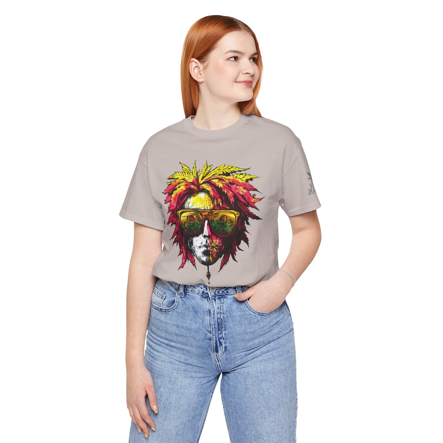 Rasta Cannabis Portrait Tee - Reggae Culture Art Design | High Roller