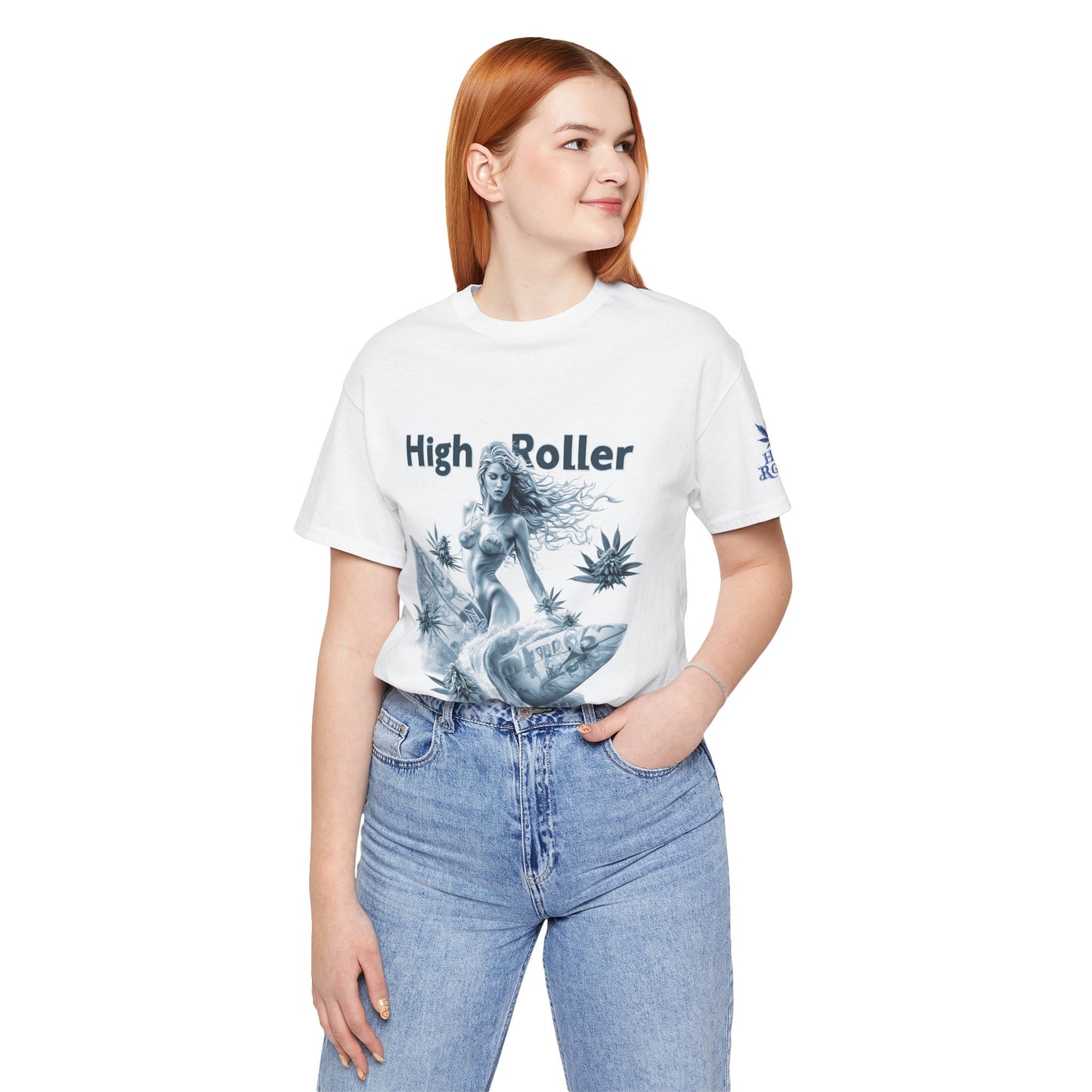 Cannabis Goddess Tee - Feminine Beauty Art Design | High Roller