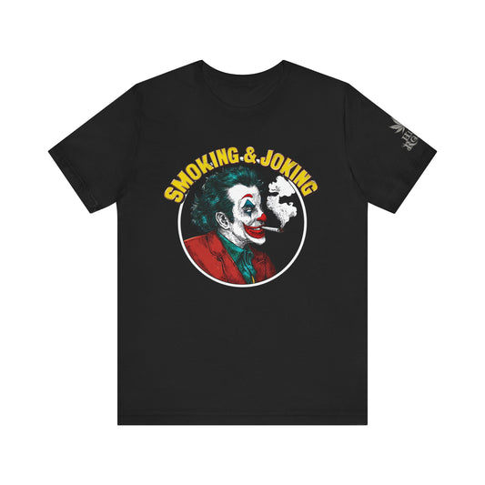 Smoking & Joking T-Shirt - Premium Airlume Cotton Cannabis Villain Pop Art Tee