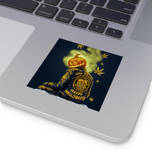 Pumpkin Head High Roller - Halloween Cannabis Culture Sticker