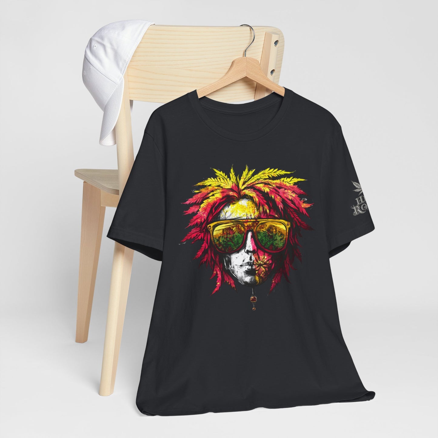 Rasta Cannabis Portrait Tee - Reggae Culture Art Design | High Roller
