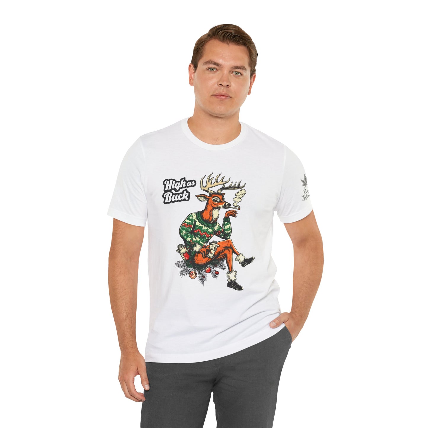 HIGH AS BUCK CHRISTMAS™ | PREMIUM HOLIDAY CANNABIS TEE