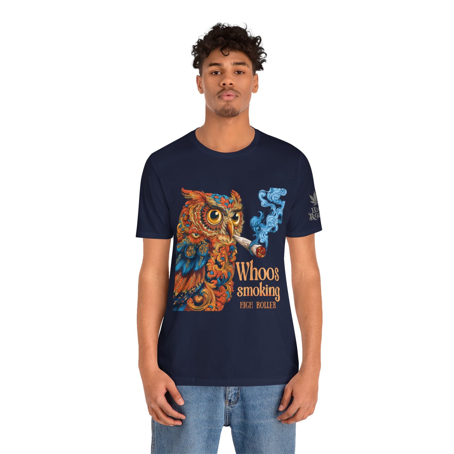 Whoos Smoking Owl Tee - Wise Cannabis Art Design | High Roller
