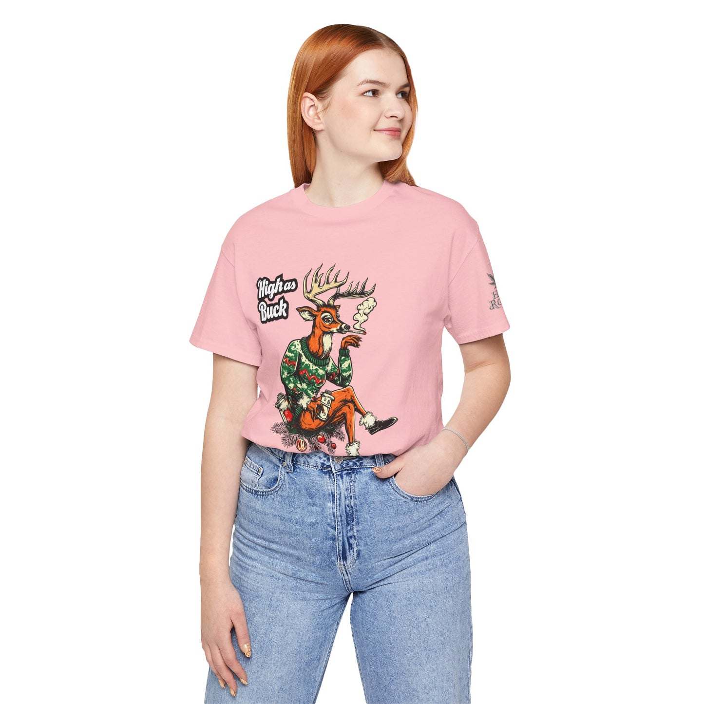 HIGH AS BUCK CHRISTMAS™ | PREMIUM HOLIDAY CANNABIS TEE