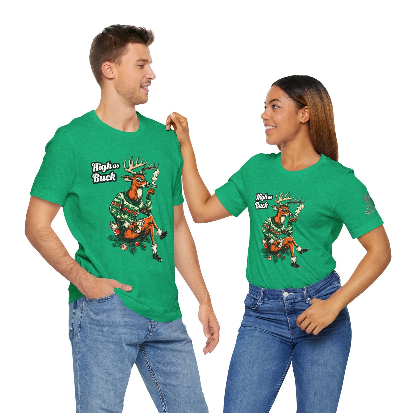HIGH AS BUCK CHRISTMAS™ | PREMIUM HOLIDAY CANNABIS TEE