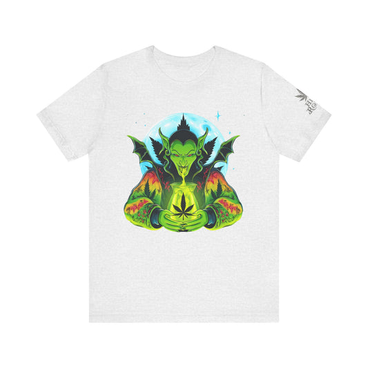 Mystic Dragon Guardian Cannabis Meditation T-Shirt - Premium Psychedelic 420 Apparel