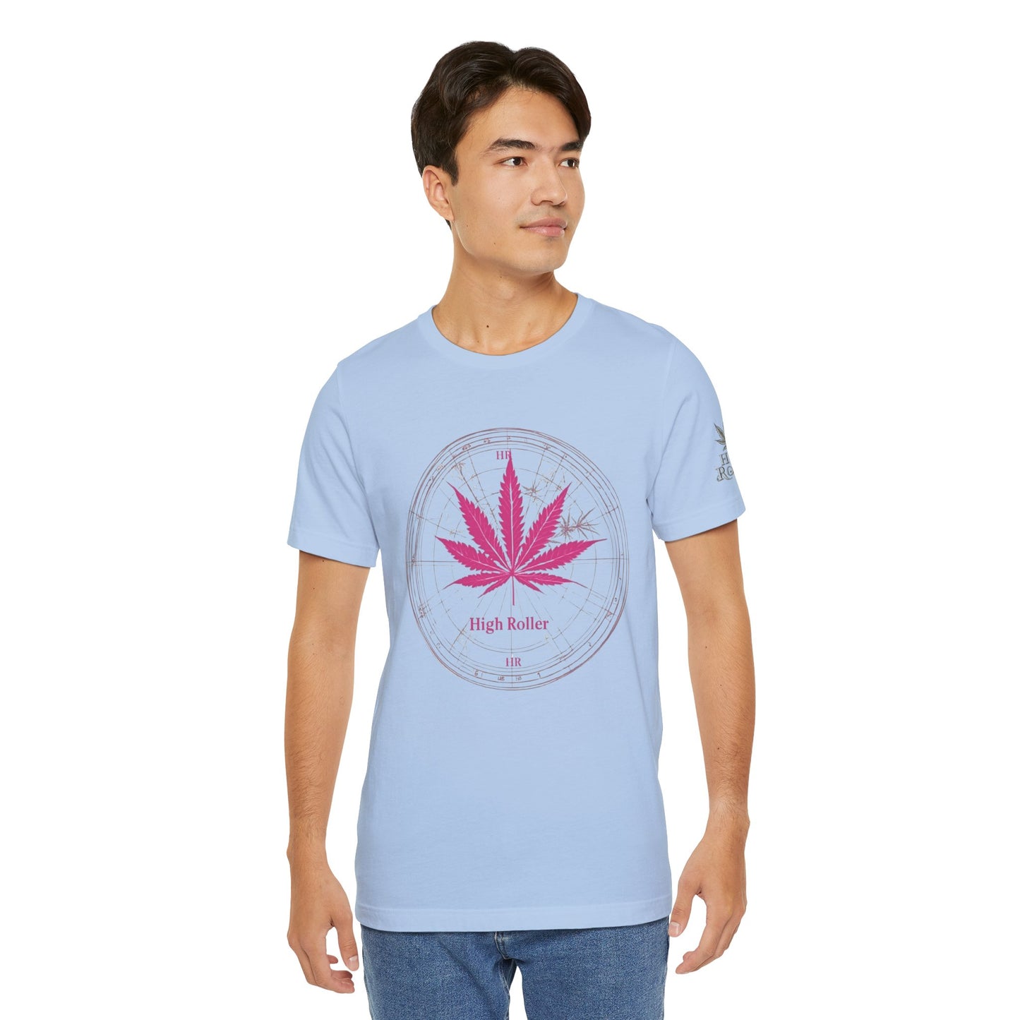 Cannabis Compass Tee - Navigation Leaf Art Design | High Roller