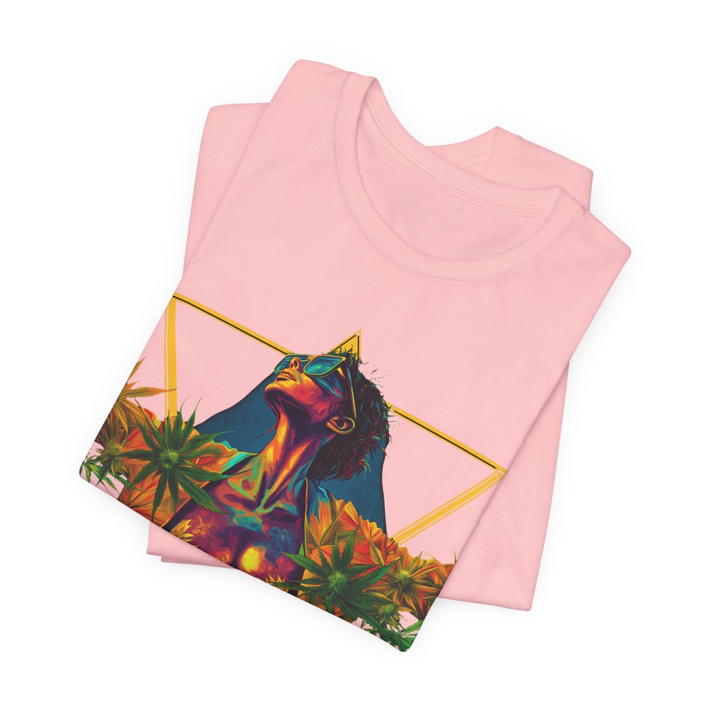 Sacred Geometry Cannabis Goddess Tee - Psychedelic Beauty Art Design | High Roller