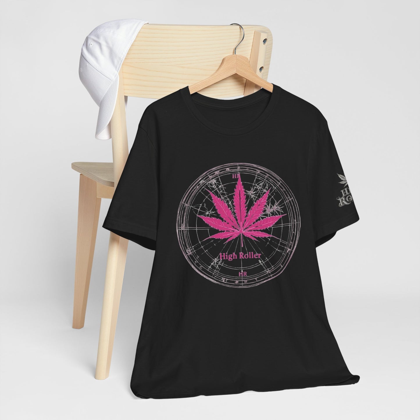 Cannabis Compass Tee - Navigation Leaf Art Design | High Roller