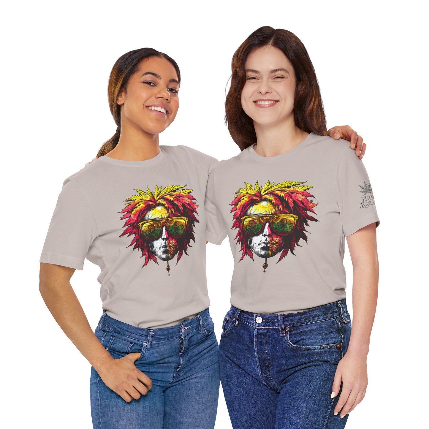 Rasta Cannabis Portrait Tee - Reggae Culture Art Design | High Roller