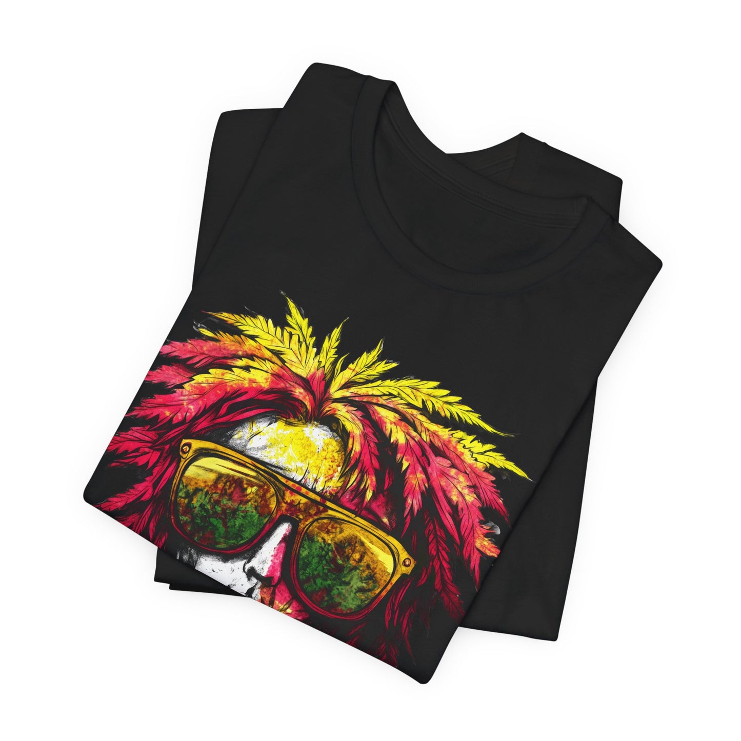 Rasta Cannabis Portrait Tee - Reggae Culture Art Design | High Roller