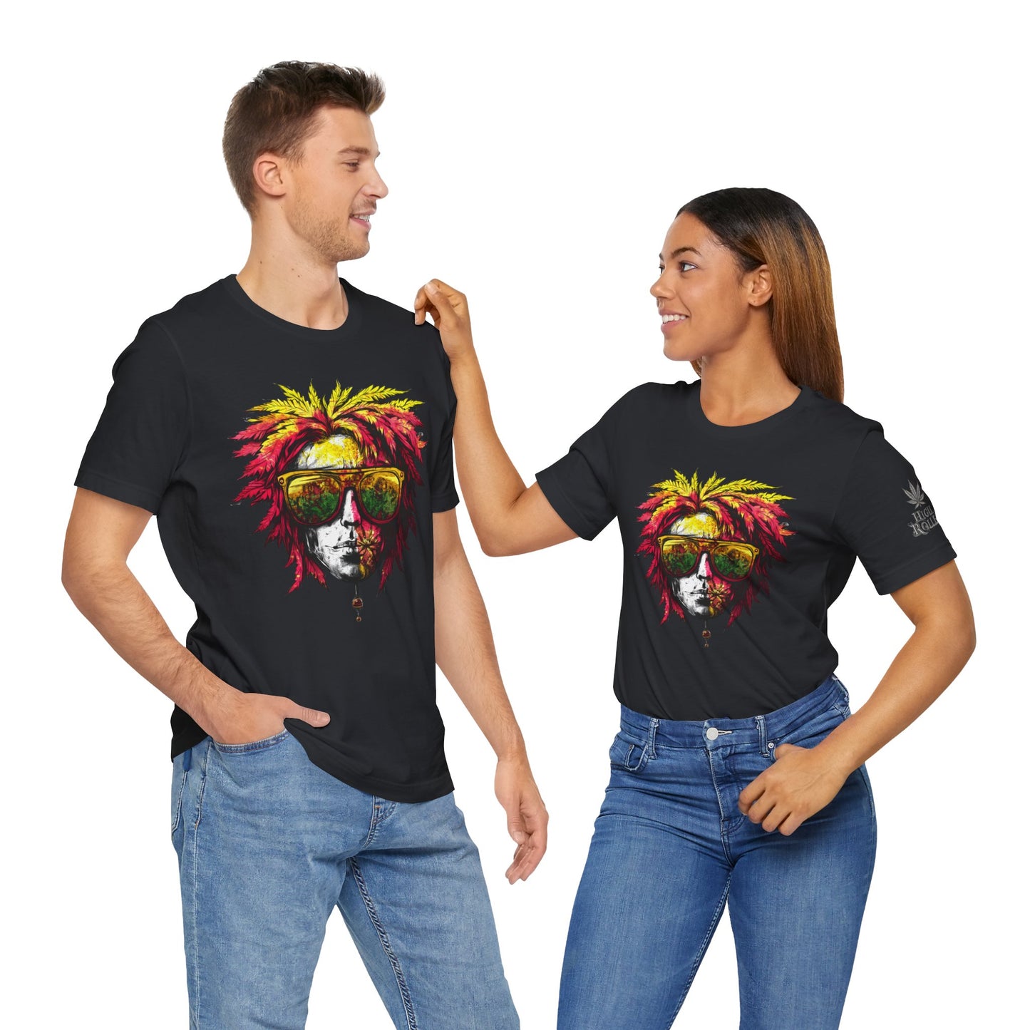 Rasta Cannabis Portrait Tee - Reggae Culture Art Design | High Roller
