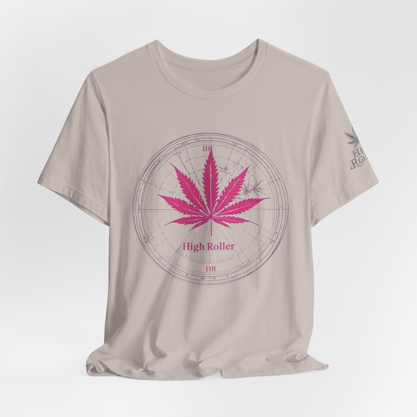Cannabis Compass Tee - Navigation Leaf Art Design | High Roller