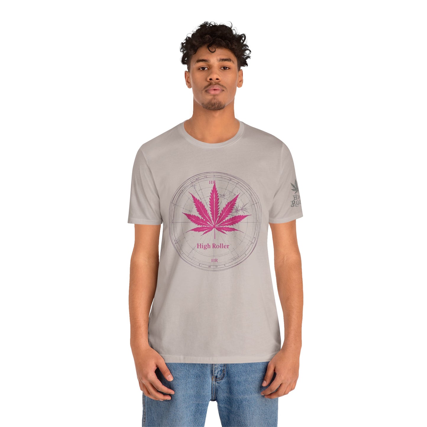 Cannabis Compass Tee - Navigation Leaf Art Design | High Roller