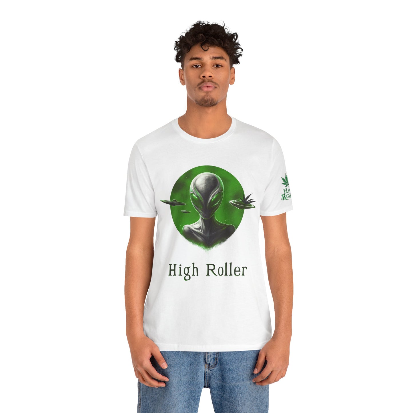 Alien Cannabis Tee - UFO Culture Art Design | High Roller