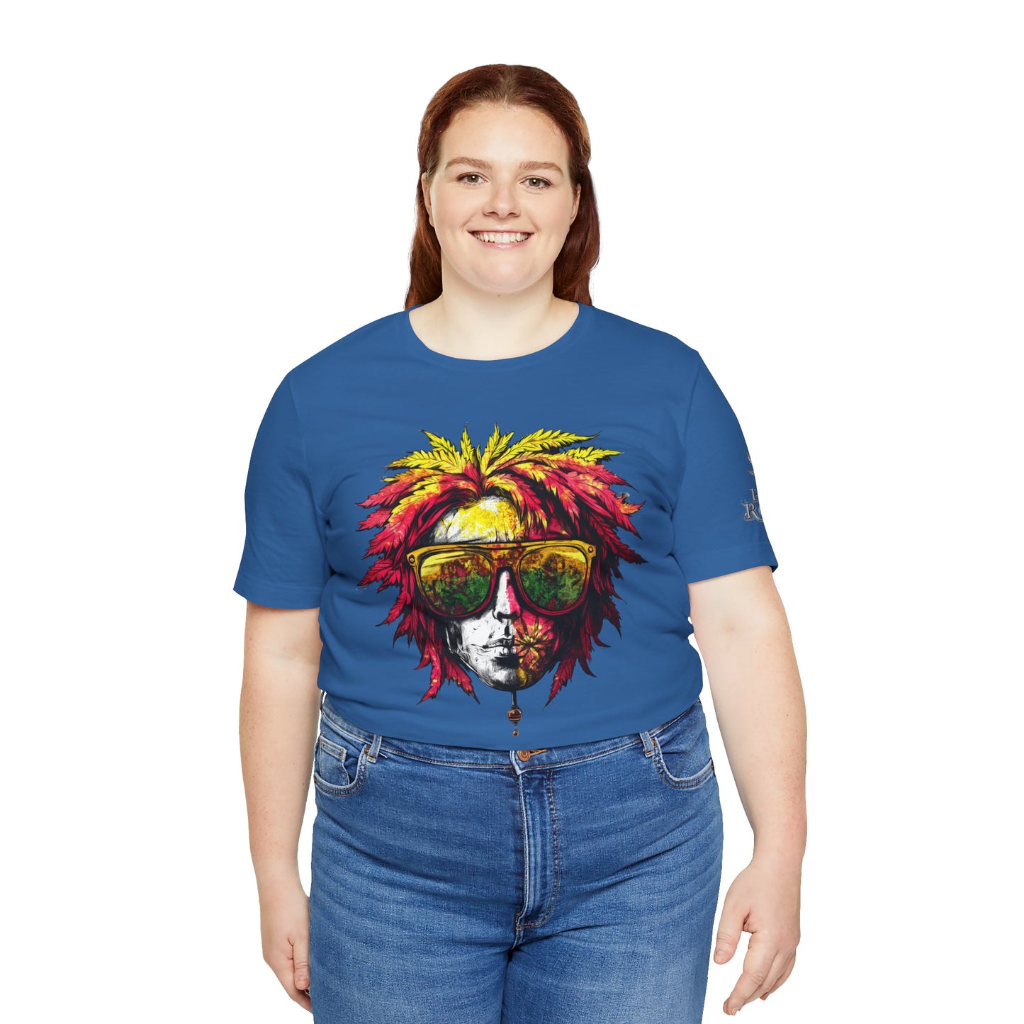 Rasta Cannabis Portrait Tee - Reggae Culture Art Design | High Roller