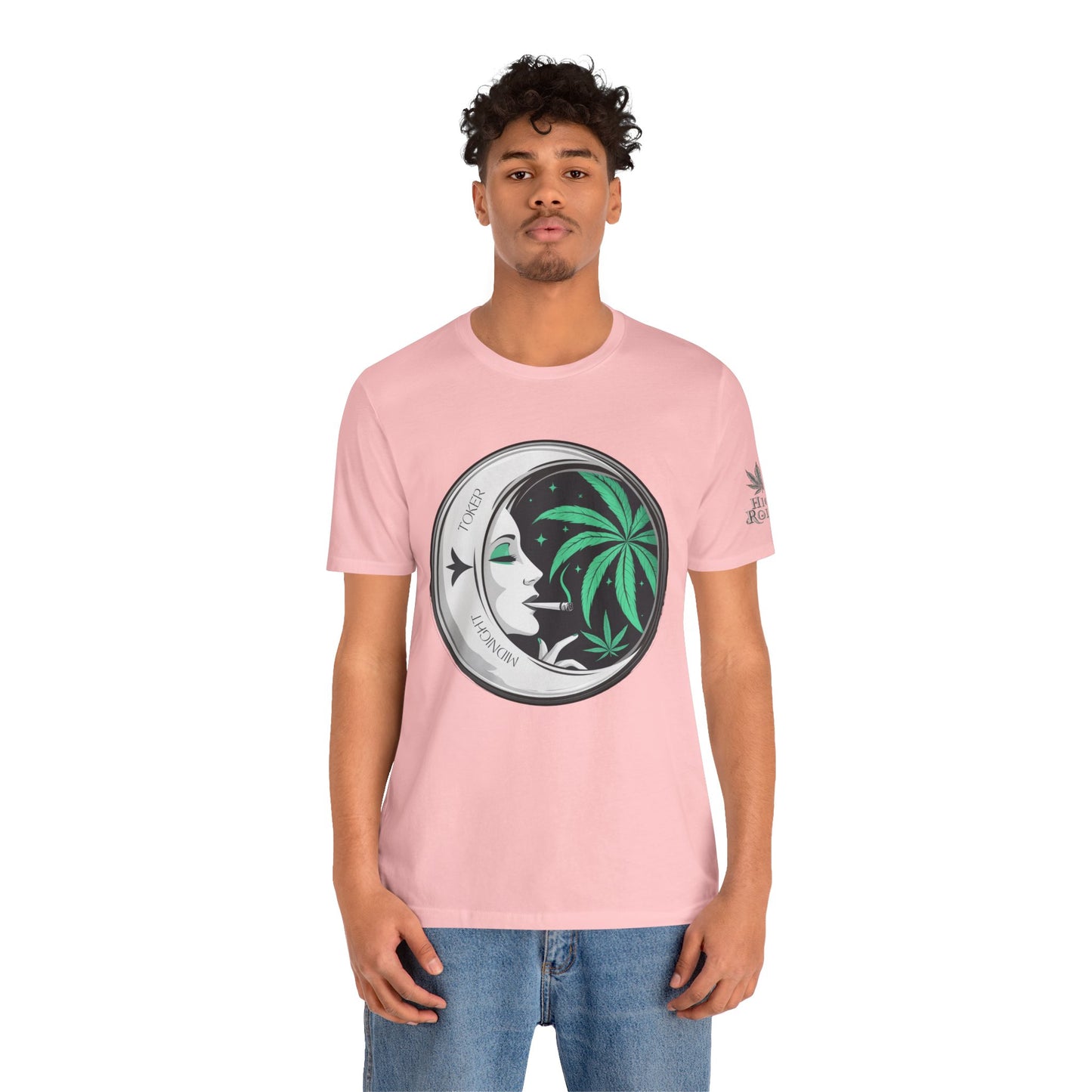 Toker Girl Coin Tee - Vintage Cannabis Portrait Art Design | High Roller