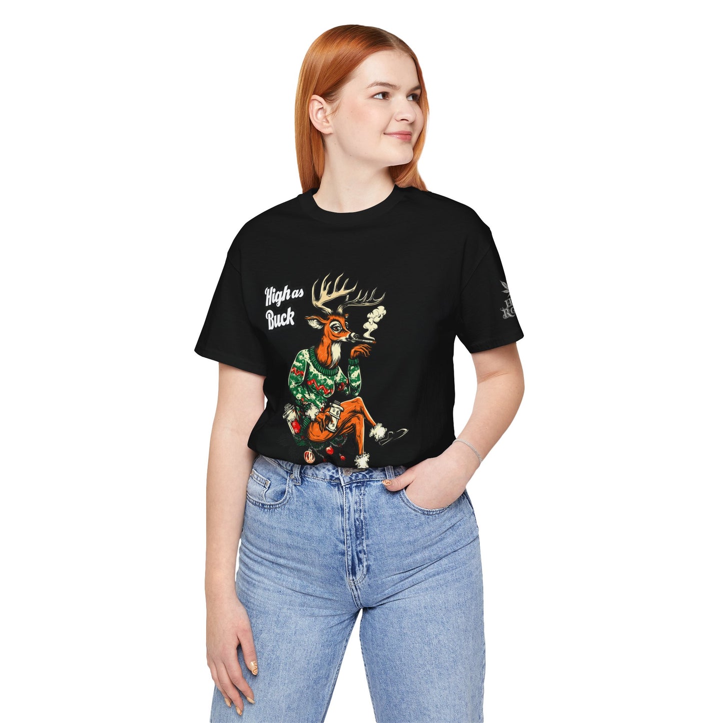 HIGH AS BUCK CHRISTMAS™ | PREMIUM HOLIDAY CANNABIS TEE