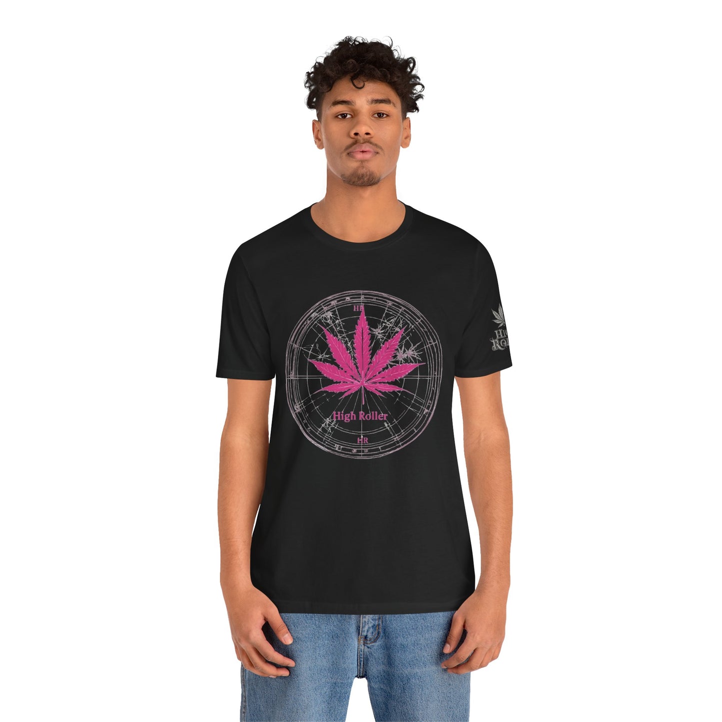 Cannabis Compass Tee - Navigation Leaf Art Design | High Roller