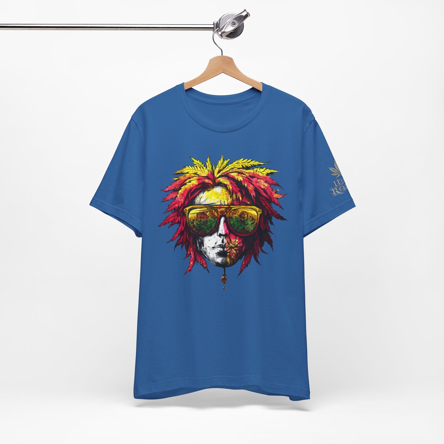 Rasta Cannabis Portrait Tee - Reggae Culture Art Design | High Roller