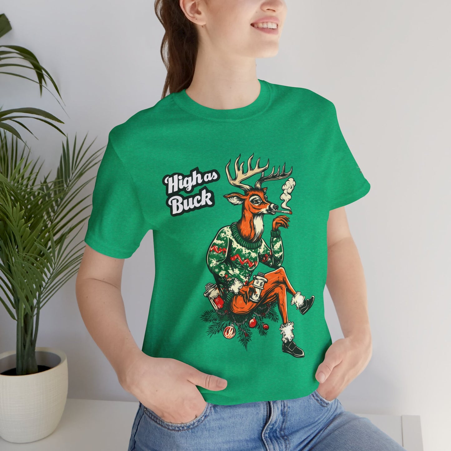 HIGH AS BUCK CHRISTMAS™ | PREMIUM HOLIDAY CANNABIS TEE