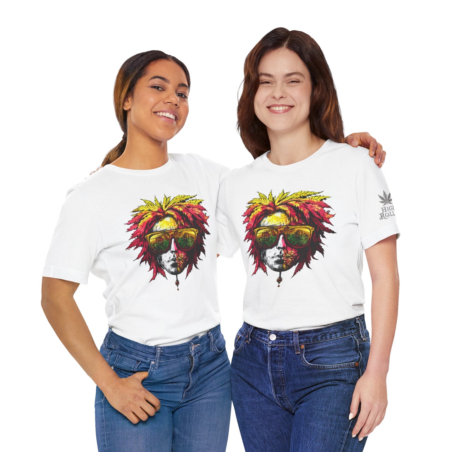Rasta Cannabis Portrait Tee - Reggae Culture Art Design | High Roller