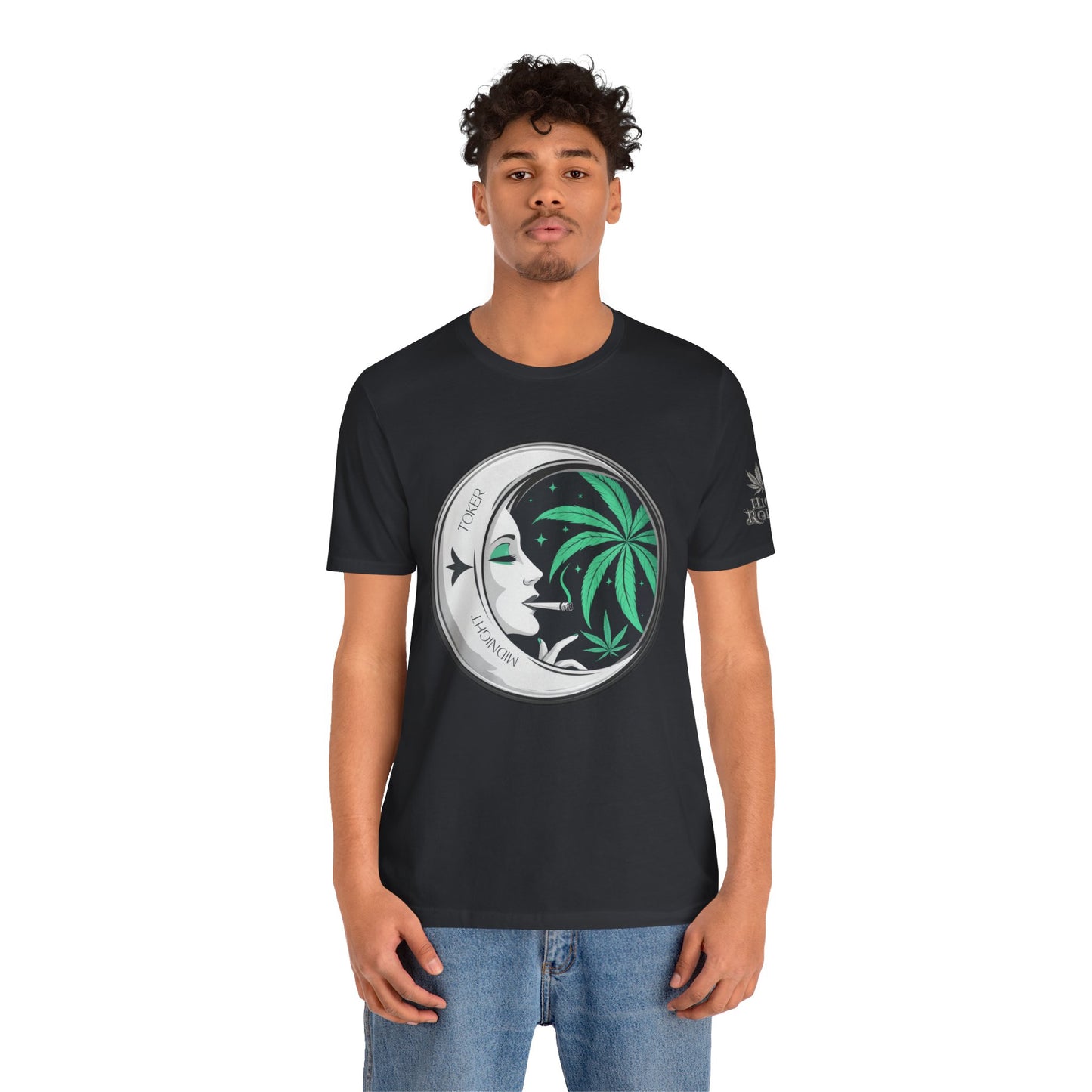 Toker Girl Coin Tee - Vintage Cannabis Portrait Art Design | High Roller