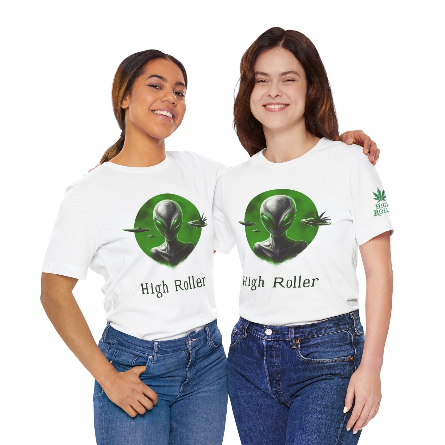 Alien Cannabis Tee - UFO Culture Art Design | High Roller