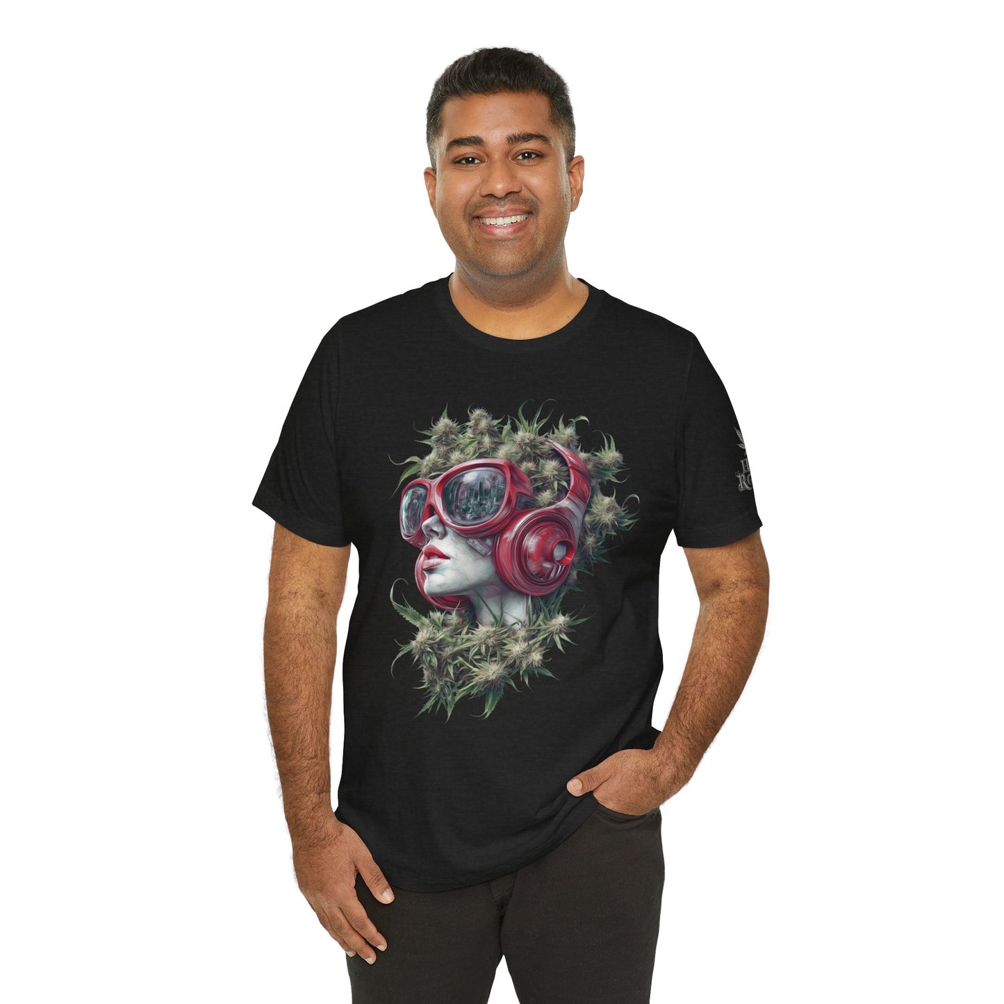 CANNABIS GODDESS TECH™ | PREMIUM FUTURISTIC ART TEE
