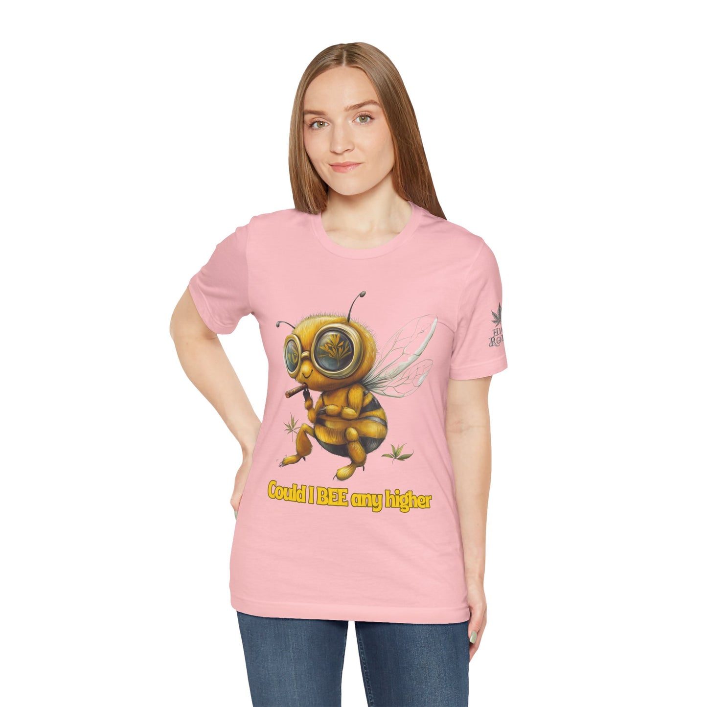 Could I BEE Any Higher - Funny Cannabis Bee 420 Unisex T-Shirt"