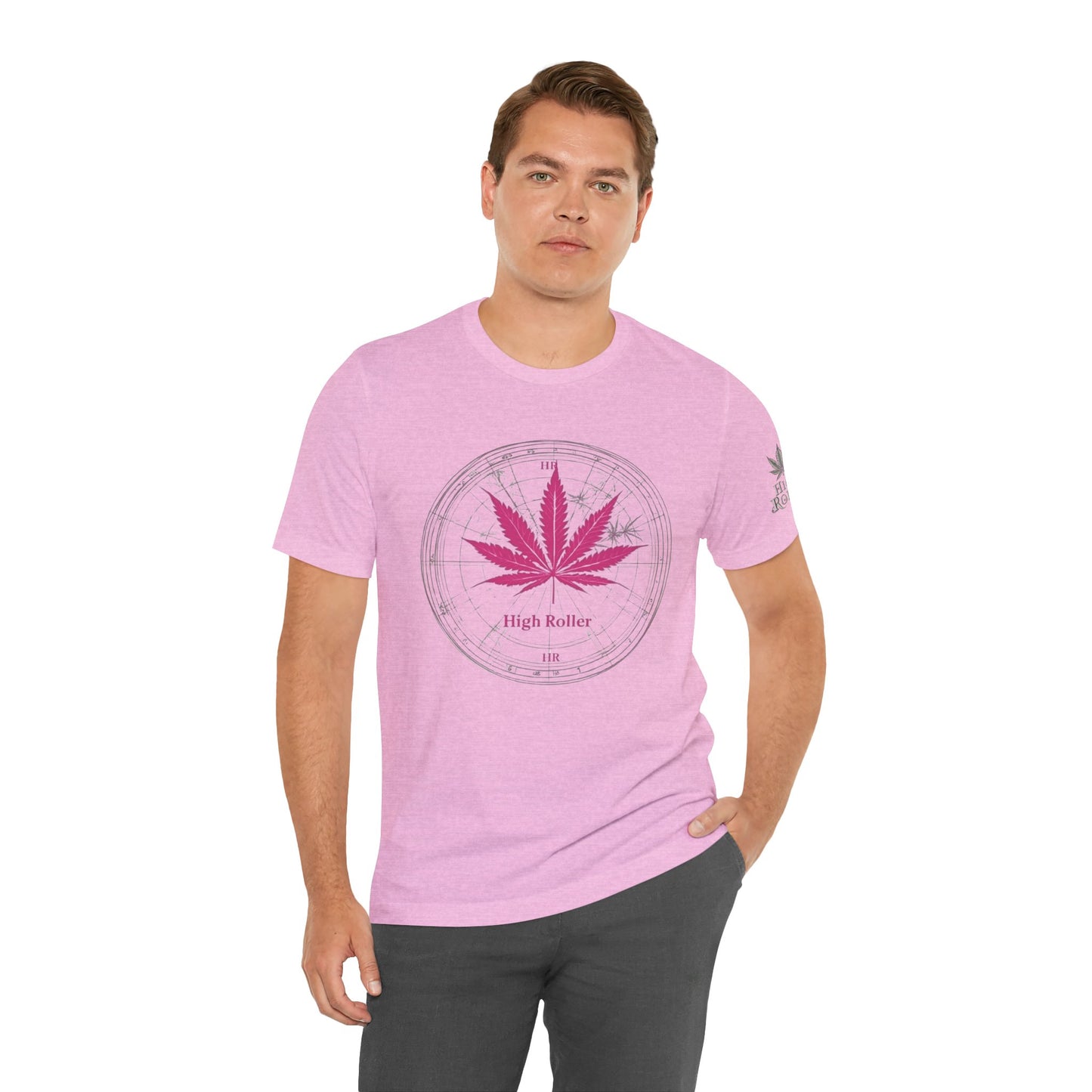 Cannabis Compass Tee - Navigation Leaf Art Design | High Roller