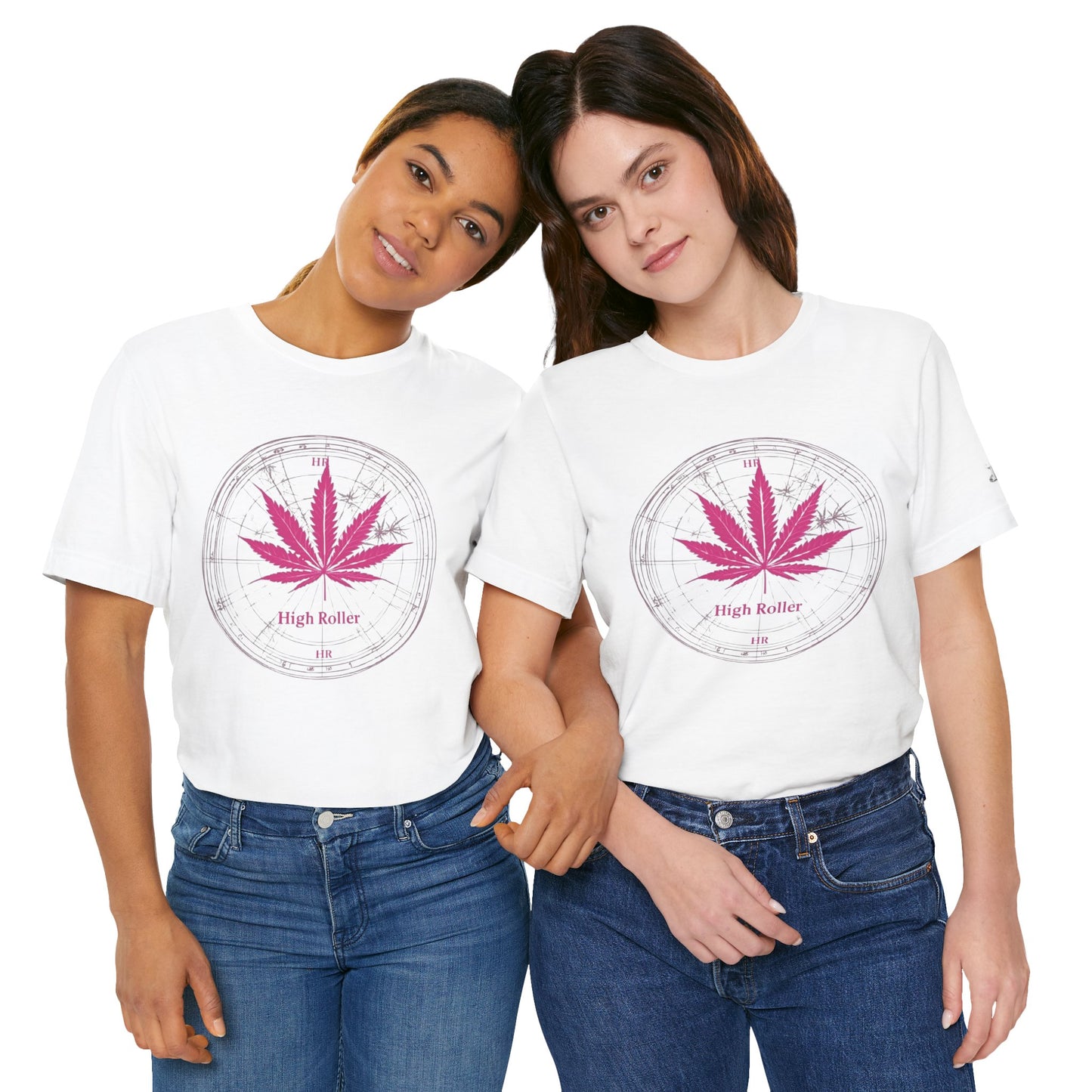 Cannabis Compass Tee - Navigation Leaf Art Design | High Roller