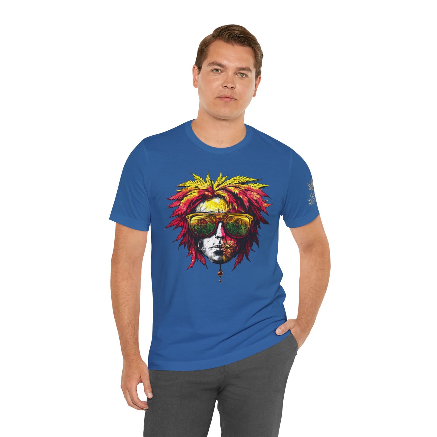 Rasta Cannabis Portrait Tee - Reggae Culture Art Design | High Roller