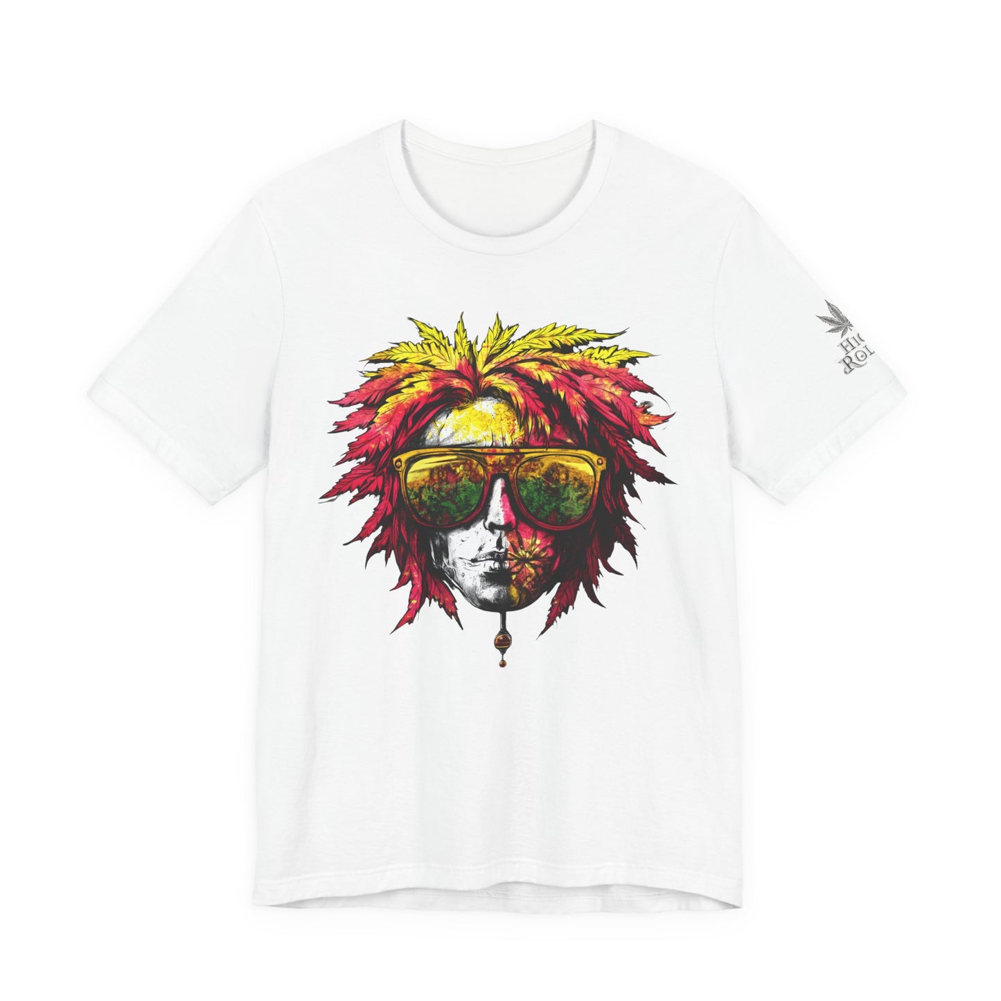 Rasta Cannabis Portrait Tee - Reggae Culture Art Design | High Roller