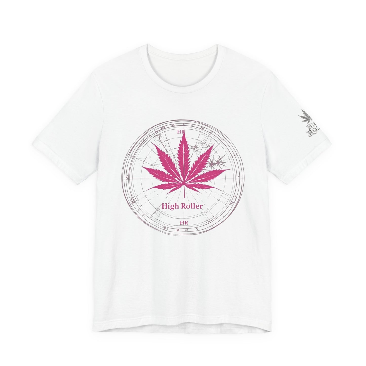 Cannabis Compass Tee - Navigation Leaf Art Design | High Roller
