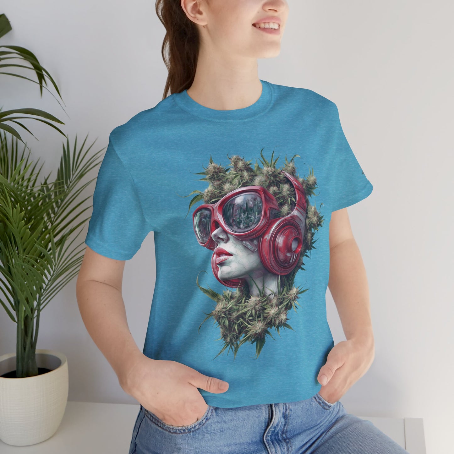 CANNABIS GODDESS TECH™ | PREMIUM FUTURISTIC ART TEE