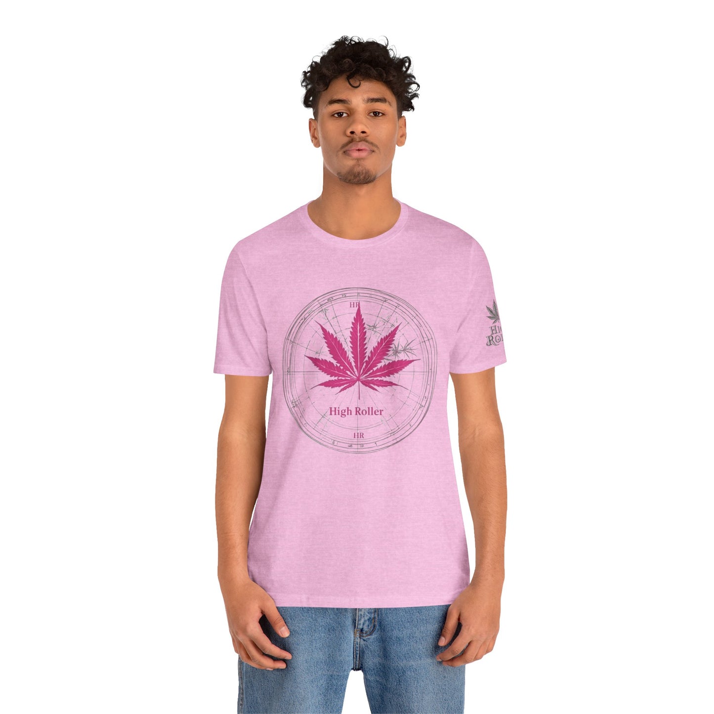 Cannabis Compass Tee - Navigation Leaf Art Design | High Roller
