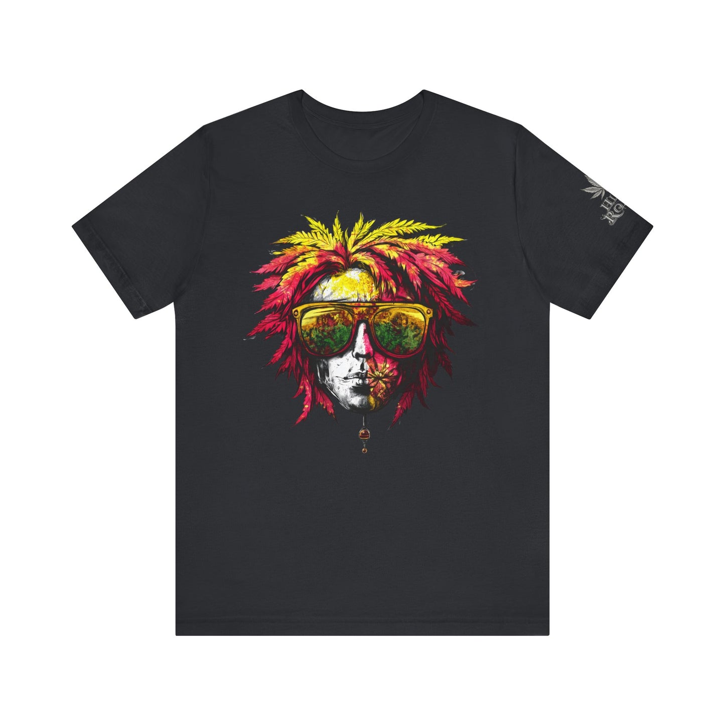 Rasta Cannabis Portrait Tee - Reggae Culture Art Design | High Roller